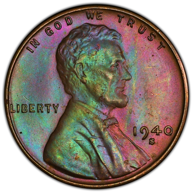 1940-S 1C Lincoln Cent - Type 1 Wheat Reverse PCGS MS65BN