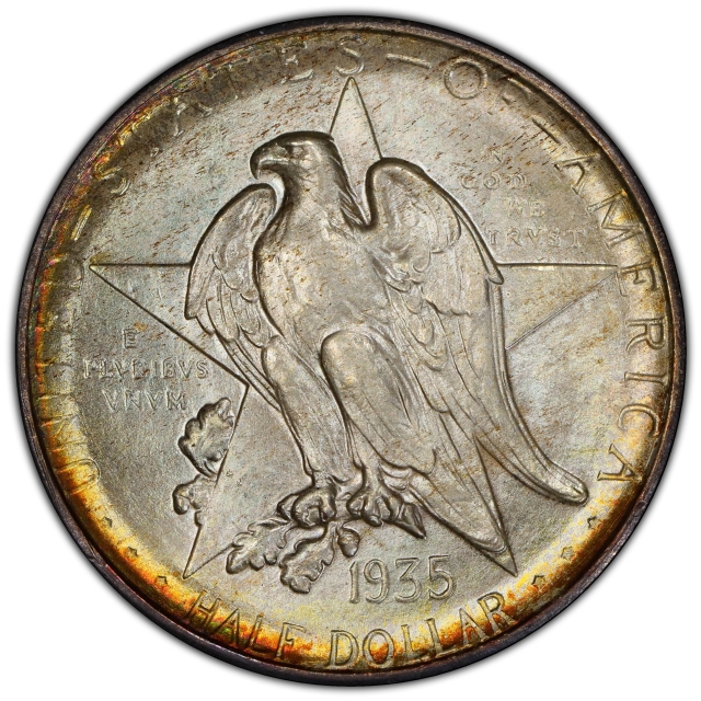 TEXAS 1935-S 50C Silver Commemorative PCGS MS67+ (CAC)