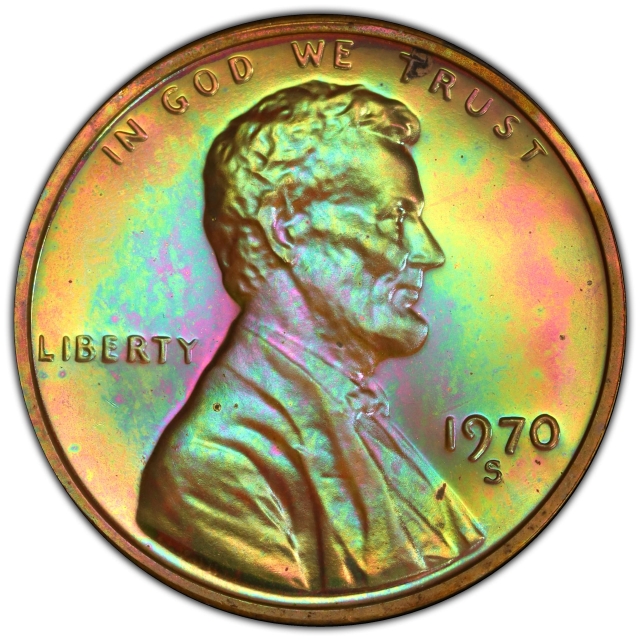 1970-S 1C Large Date Lincoln Cent (Modern) - Type 3 Memorial Reverse (Copper) PCGS PR66RB