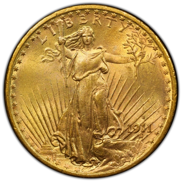 1911-S $20 Saint Gaudens PCGS MS64+