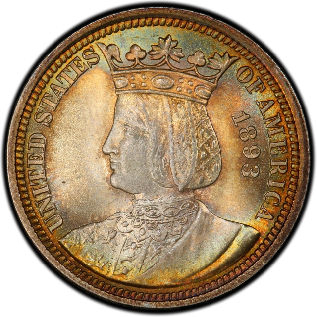 ISABELLA 1893 25C Silver Commemorative PCGS MS67 (CAC)